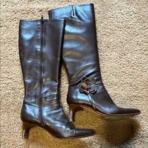 J. Crew Brown Heeled Boots Classic Design
